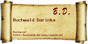 Buchwald Darinka névjegykártya